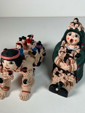 American Legacy Pueblo Storyteller Figurines Cochiti Southwestern Set Of 2